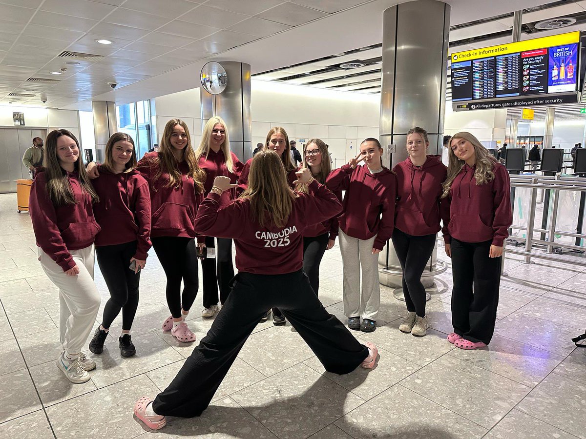 lucyjastyles's tweet photo. At Heathrow Airport getting ready to leave! A huge thank you to On The Stall City for making such an incredible donation of football kit and footballs! Another huge thank you to @BobRutler &amp; @ChrisReevo for having me on The Scrimmage to talk about this amazing opportunity! https://t.co/cNiMDxCa3z