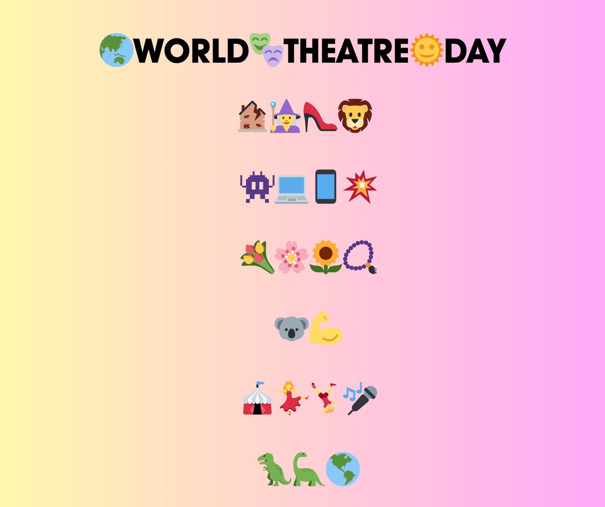 Happy #worldtheatreday. Can you guess what these upcoming shows are?