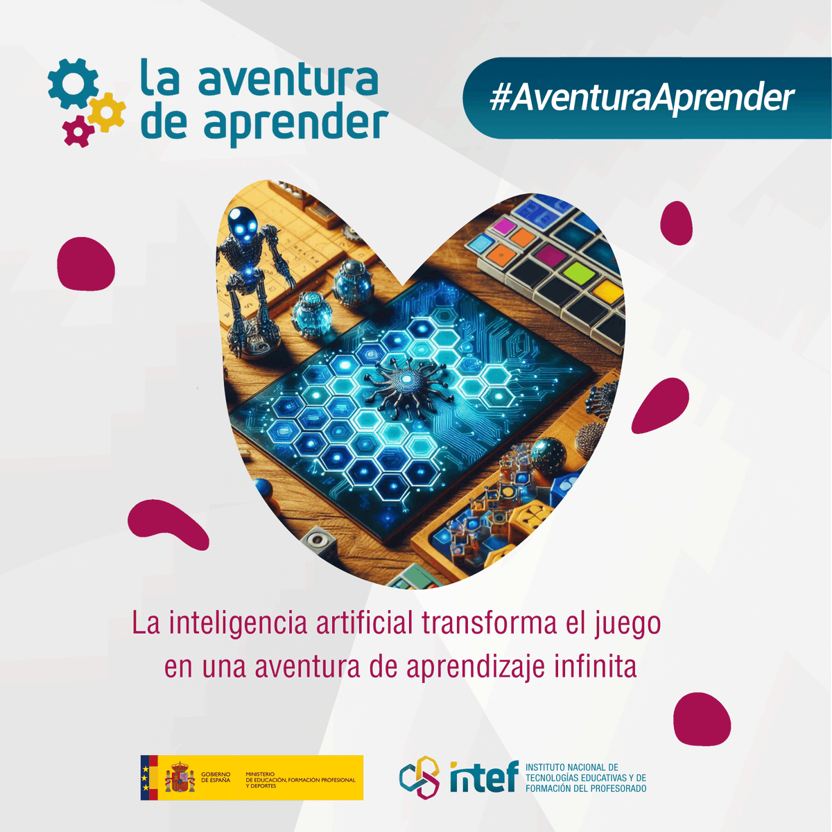 🎲Los juegos impulsados por inteligencia artificial no solo entretienen, también enseñan

🧠Adaptan desafíos, fomentan el pensamiento crítico ¿Usas la #IA en el aula o en tu aprendizaje? En la #AventuraAprender te lo enseñamos

🔗laaventuradeaprender.intef.es/experiencia/la…