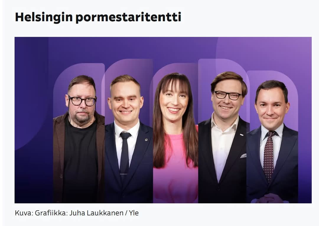 Yle järjestää to 27.3. klo 18.30 tentin Helsingin pormestariehdokkaille. Mukana ovat viiden suurimman puolueen ehdokkaat. 

❤️ Demareista mukana <a href="/eveheinaluoma/">Eveliina Heinäluoma</a>

Voit seurata tenttiä suorana Yle Areenassa ja osoitteessa yle.fi.