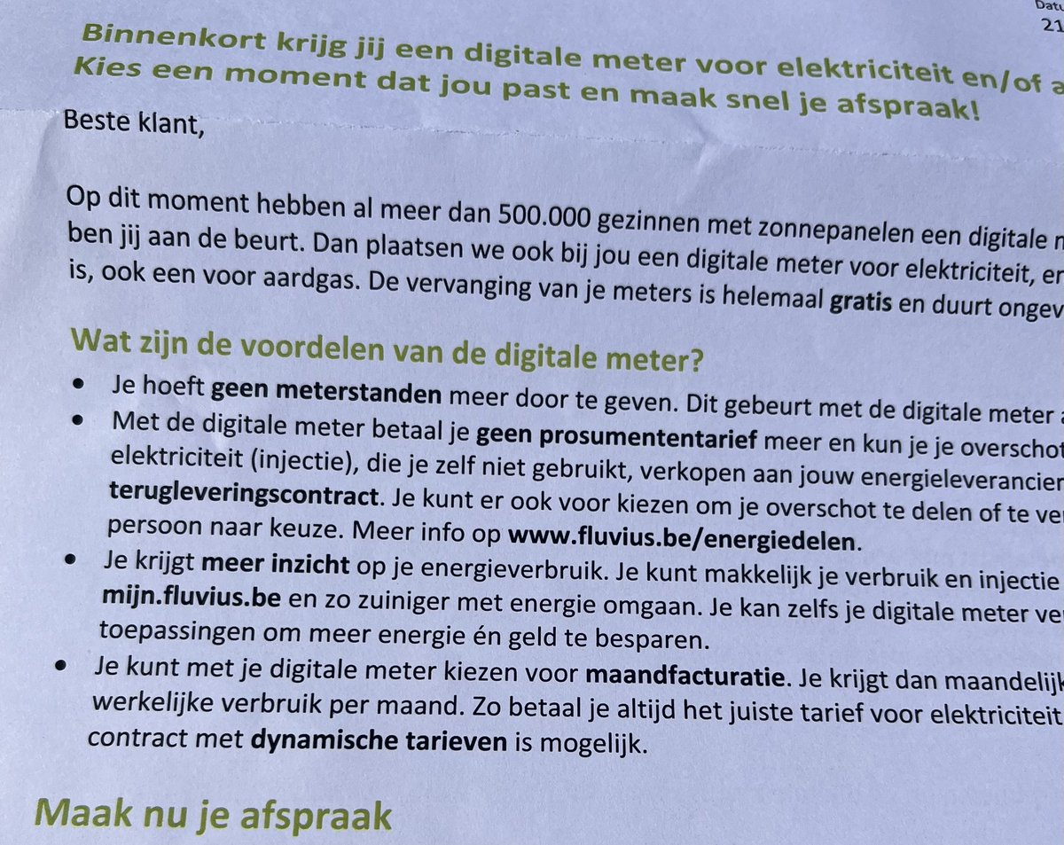 wouterclaesbv's tweet image. Vreemd, over de nadelen wordt niet gerept, zouden er enkel voordelen aan verbonden zijn dan? #fluvius #digitalemeter