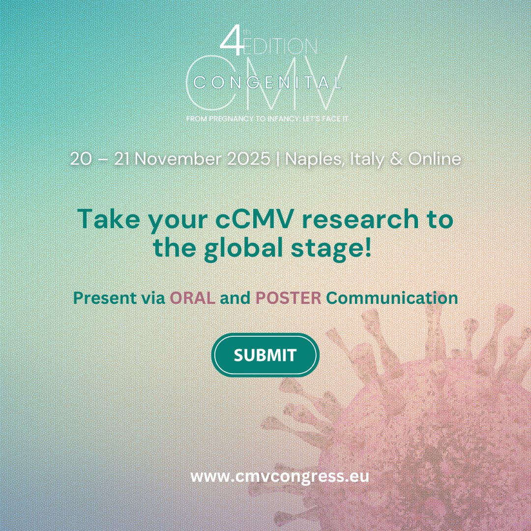 CMV_Congress's tweet image. Take your #cCMV research to the global stage!
Submit your abstract for #CMV2025 and showcase your work via Oral or Poster Communication to an international audience.
Submit here👉: bit.ly/CMV-ABSTRACT
Online participation available✅: bit.ly/CMV-REGISTER