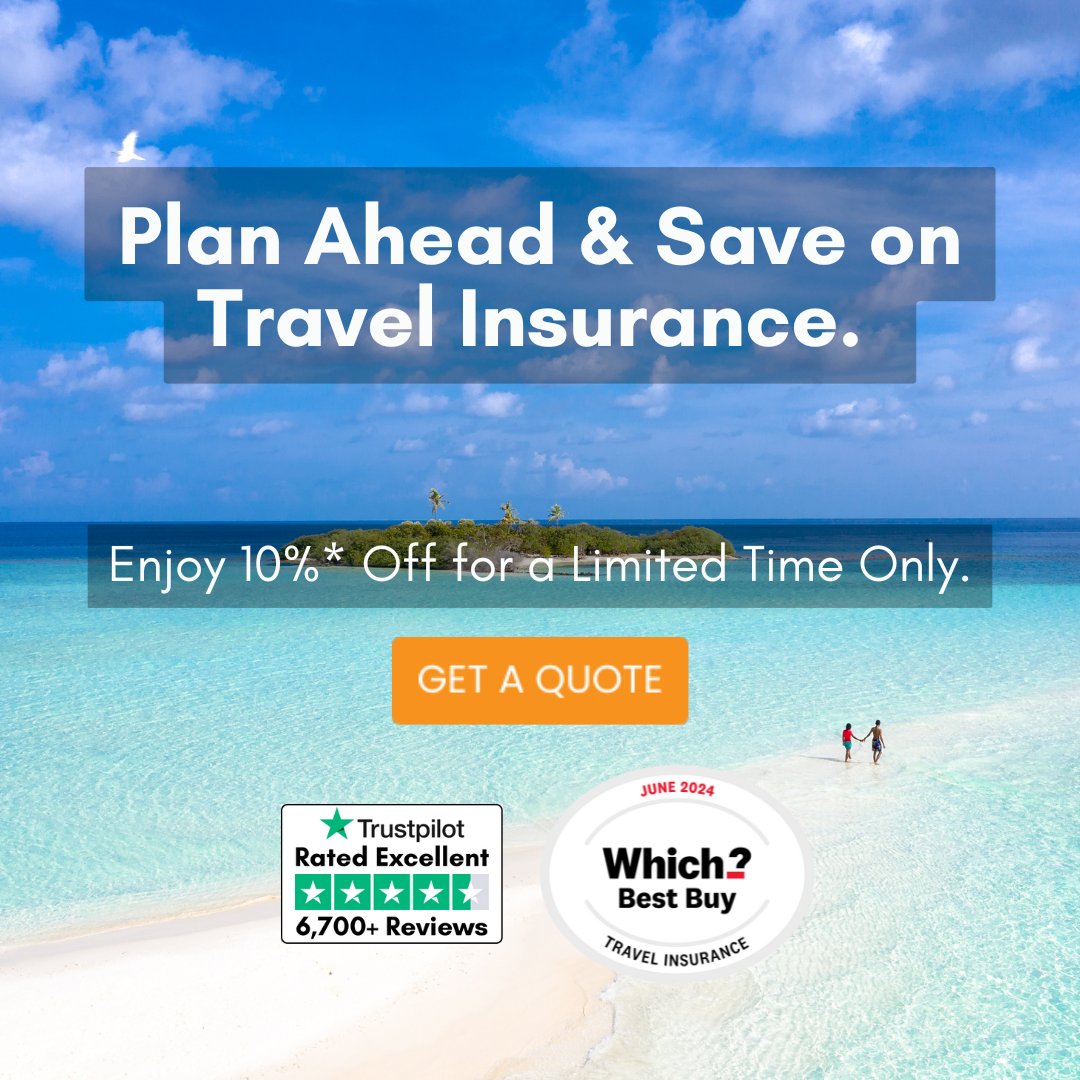 Don't forget to secure your adventures with travel insurance! ☀️✈️ 

Enjoy 10%* OFF (Code: SPRING10), and protect your travels with us.

🔗 Covered2Go.co.uk 

*10% discount does not apply to any premium generated to cover pre-existing medical conditions. Ends 31/03
