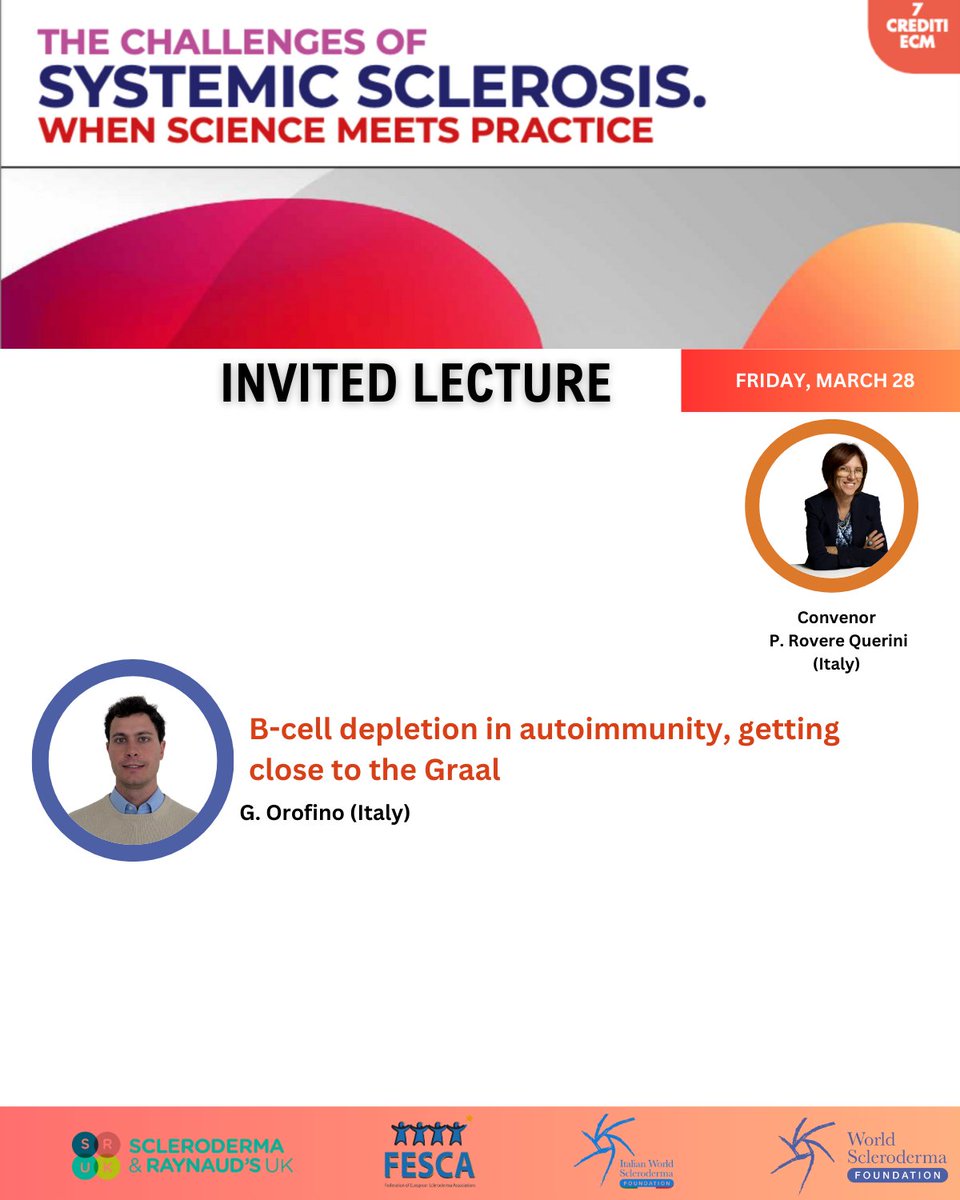 🔷B-Cell Depletion in Autoimmunity:Can B-Cell Targeting Change the Future of Autoimmune Disease? 🔷 Exploring the therapeutic potential of B-cell depletion and its role in autoimmune disease control and long-term remission. P. Rovere Querini, G. Orofino
