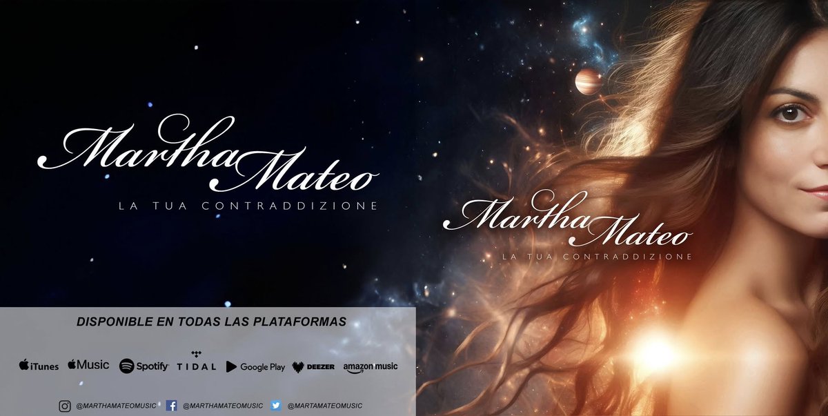 Hoy es un día muy especial para mí, ¡mi single “La tua contraddizione” ya está aquí!
Después de tanto trabajo y dedicación, finalmente puedo compartir con vosotros esta canción que me llena de emoción.

lnkfi.re/6ZLaLjHc

#marthamateo #marthamateomusic #martamateo #charm