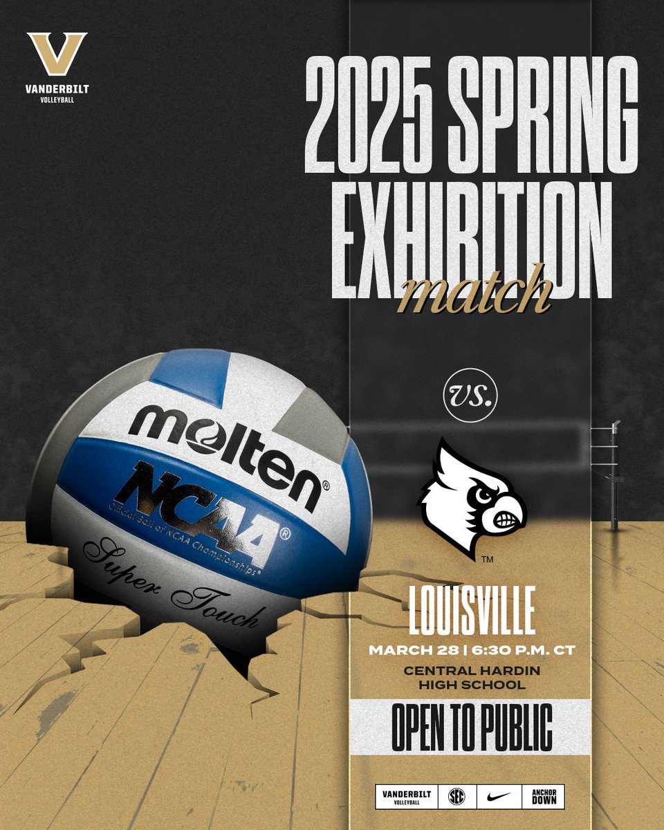 🚨Details for Friday’s exhibition match vs. Louisville👇

Doors open at 5:45 &amp; is free to attend. Get there early - it’s gonna be PACKED!

Can’t make it? We’re live streaming ⬇️
🎥: youtube.com/watch?v=IBbeaS…

#AnchorDown