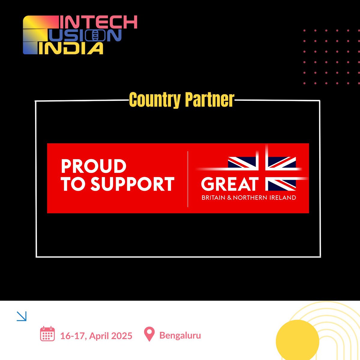FintechFuseInd's tweet photo. Fintech Fusion India welcomes @UKinIndia as our Country Partner!A global fintech leader, the UK drives innovation through tech, regulation &amp; a thriving ecosystem.
📍 Bengaluru | April 16-17, 2025
🔗 Register: https://t.co/5HEWMBTQKB
#FFI2025 #Fintech 
@UKinBengaluru https://t.co/0w3QxHQILn