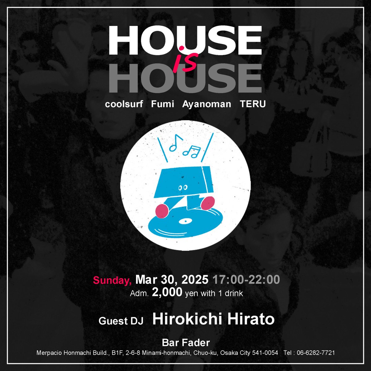 fumijp28i's tweet photo. 告知①
3/30 (Sun.) #HOUSEisHOUSE
3/31 (Mon.) RINKAITEN BGM DJ
4/3 (Thu.) ジャスかファンクにしてくれ
4/19 (Sat.) #lskobe https://t.co/nC12fB6xOM