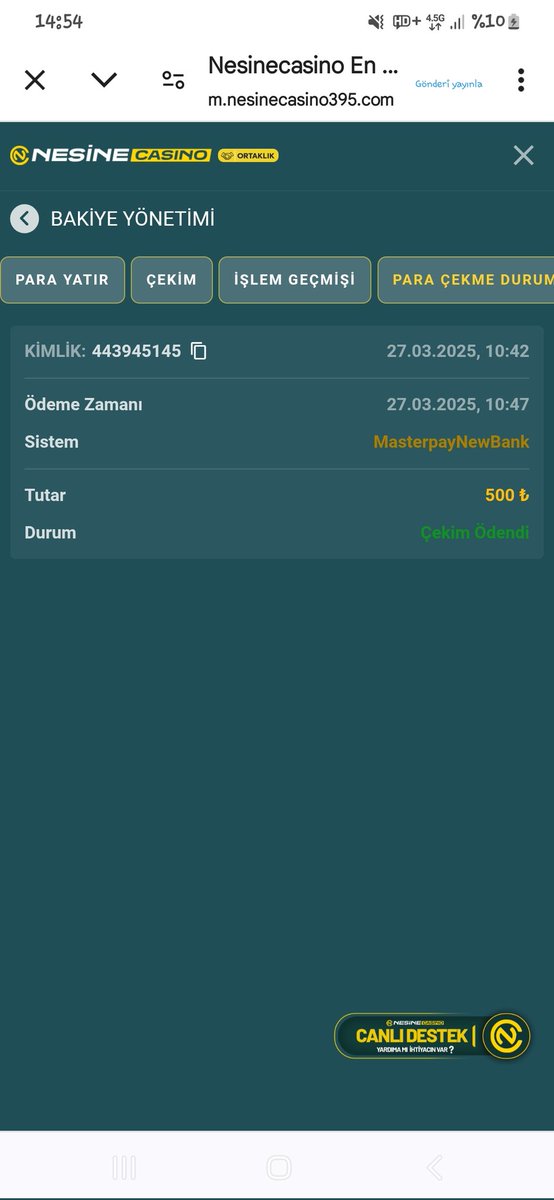 #NesineCasino  teşekkürler 🥰