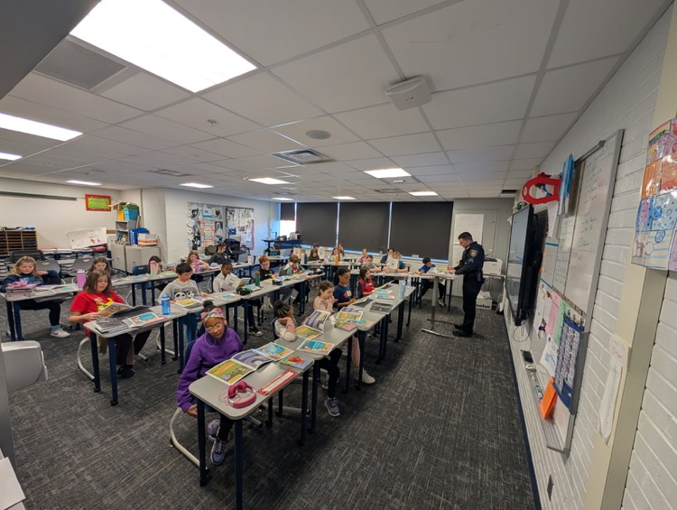 kivy0129's tweet photo. Hats off to the Norton Shores Police Department and the Roosevelt Park Police Department for taking the time to come in and connect with our 4th graders. Not only did they read to them, they gifted each 4th grader a book as part of the Ride with Pride program. 🩵 https://t.co/VS93mJtmWv