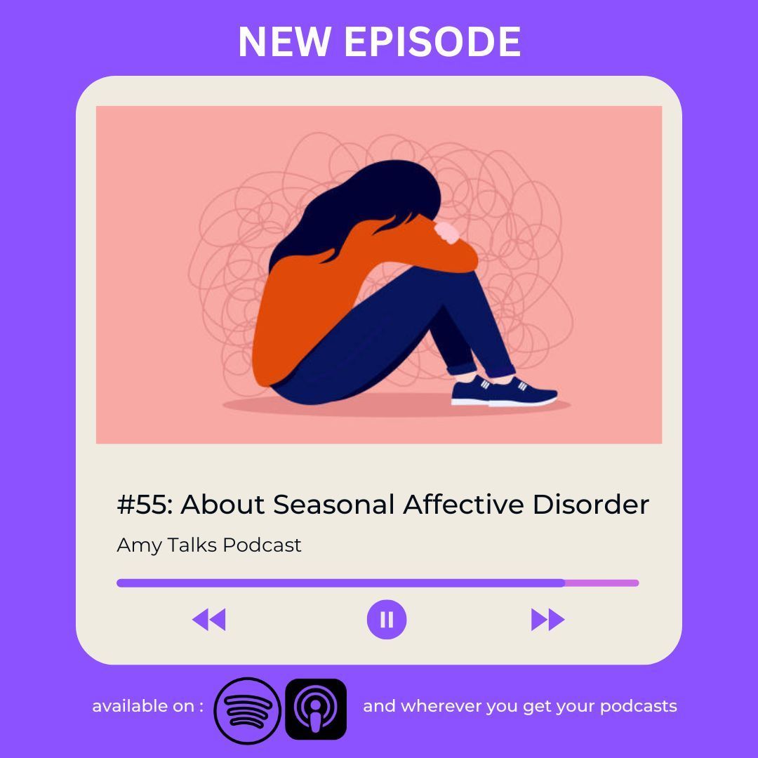 NEW EPISODE: #55: About Seasonal Affective Disorder

In this episode of Amy Talks, I'm diving into Seasonal Affective Disorder - what it is, why it happens, and how to beat it. I also talk about my story and what helped me to feel better 😀 

LISTEN 🎧: bit.ly/4l4HSTt
