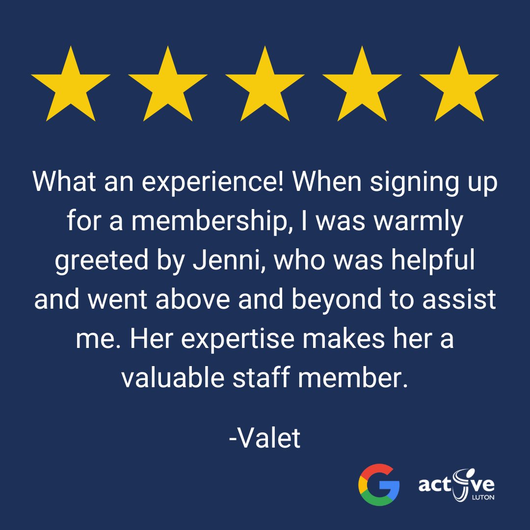 ActiveLuton's tweet image. 5⭐️ Google Review!

Our teams are the heart of Active Luton and we are loving this review. Thank you Jenni for doing a fantastic job and Valet for recognising it. 💙

#ActiveLuton #5StarReview #JoinTheCommunity #loveactiveluton #loveyourcommunity #loveyourgym #loveActiveLuton