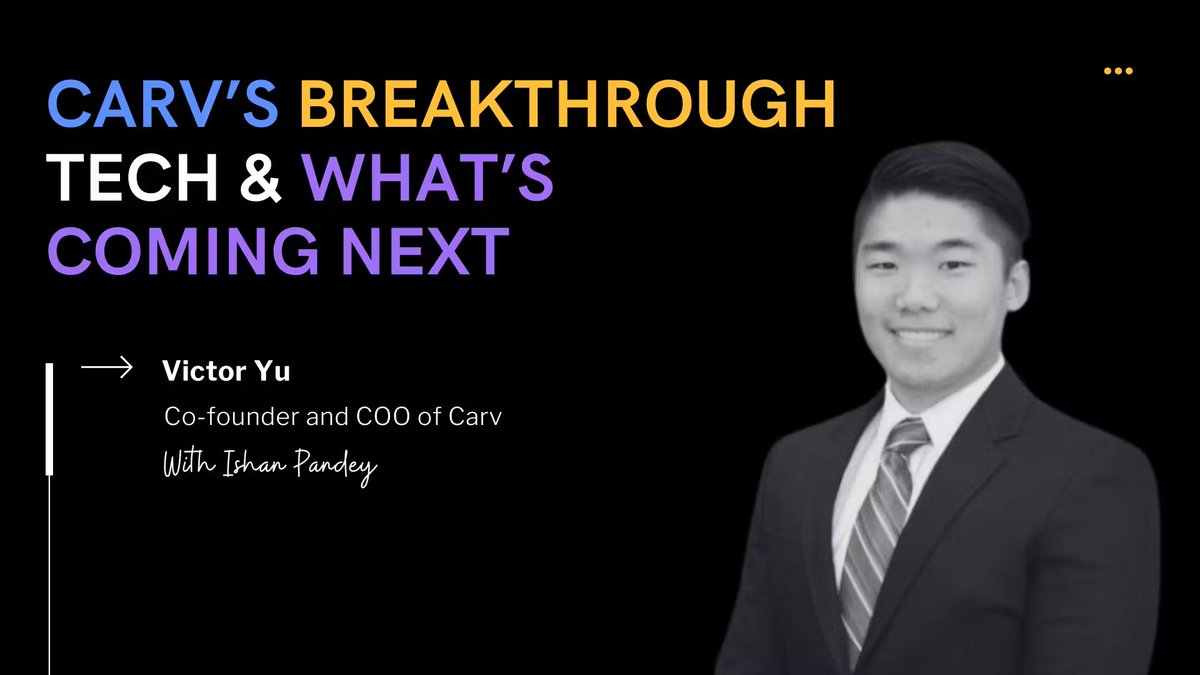 Our COO <a href="/victor24yu/">0xvito</a> recently sat down for an interview with <a href="/hackernoon/">HackerNoon | Learn Any Technology</a> to talk about what's next for CARV.

TLDR: We're going global.

Read more here: hackernoon.com/ai-gaming-and-…