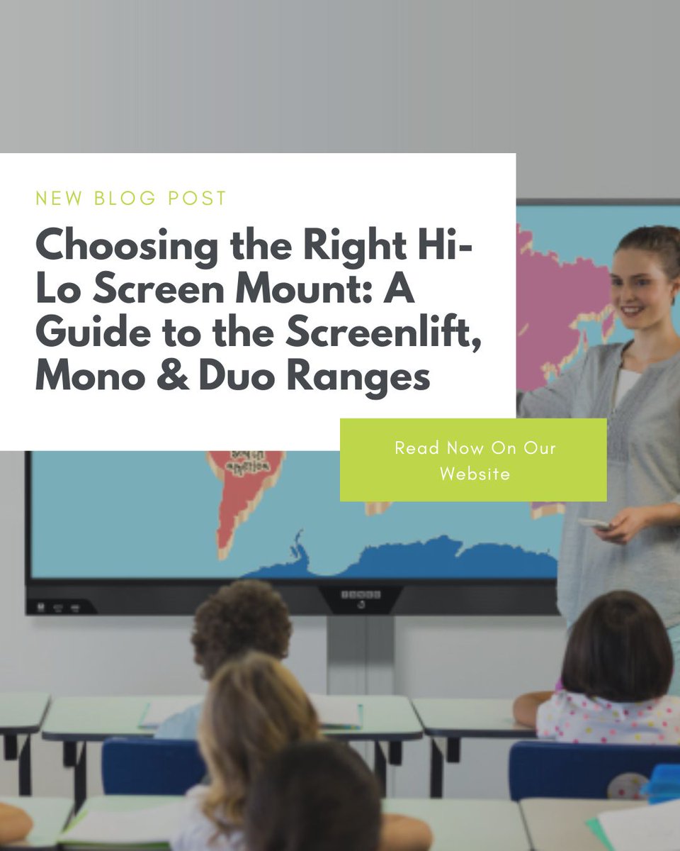 RapidTechToday's tweet image. Not sure which Hi-Lo screen mount is right for you? 🤔📺

In our latest blog, we break down the Screenlift, Mono and Duo ranges, helping you choose the perfect mount for your setup &amp;gt;&amp;gt; zurl.co/h9Cs5

#ScreenMounts #HiLo #AVSolutions #WorkplaceTech #TechGuide