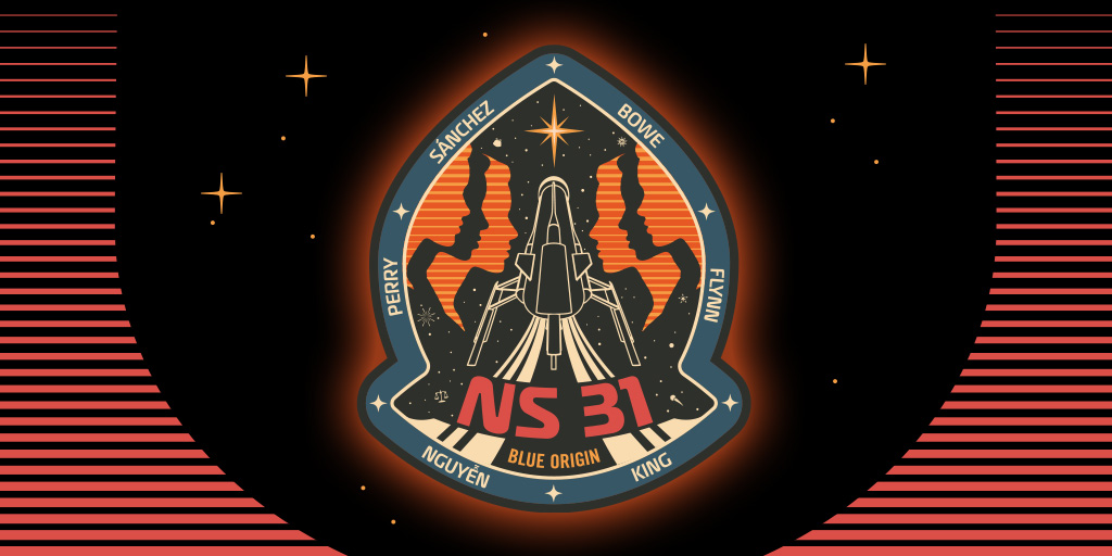 New Shepard’s crewed NS-31 mission is targeting liftoff from Launch Site One on April 14, with the launch window opening at 8:30 a.m. CDT / 13:30 UTC. 

Learn more about the symbolism behind the mission patch: bit.ly/3Xgwc5N