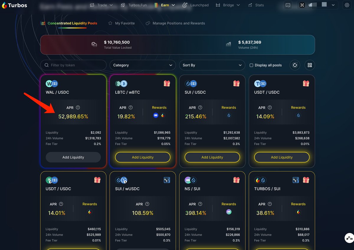 反手丢turbos <a href="/Turbos_finance/">Turbos Finance</a> 去理财了
但是现在SUI的RPA挂了，得等等才能丢进去

原来狼哥早就盯上了这块，有没有组LP厉害的高手出来指导指导，我最喜欢的还是单币直接弄点年化。