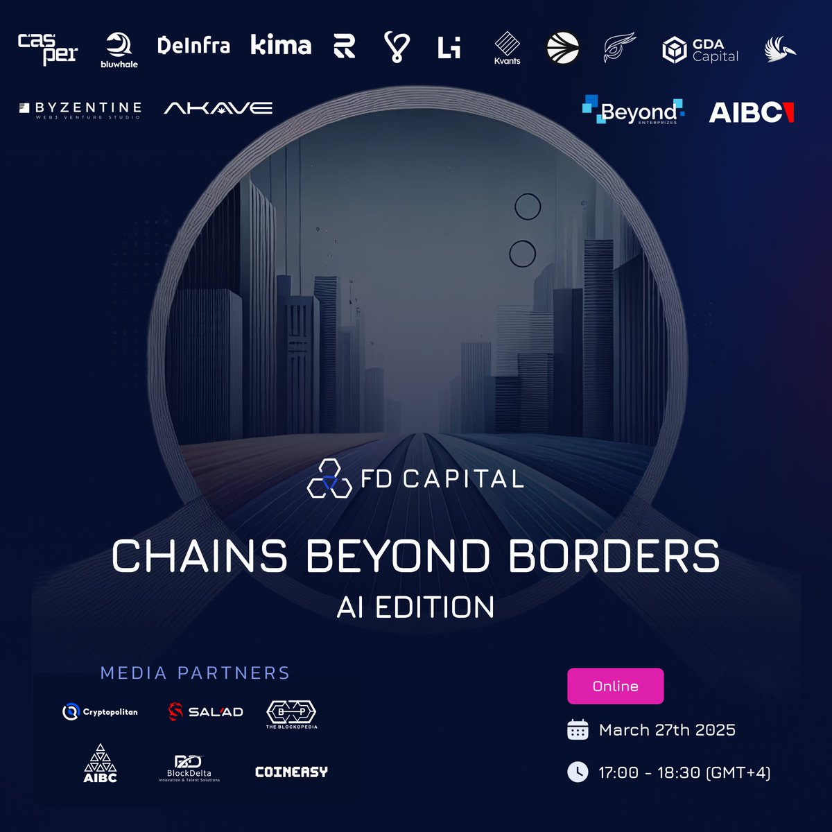🚀 1 Hour to Go! Join us for Chains Beyond Borders | AI Edition 

🗓 Date: March 27th
⏰ Time: 17:00 - 18:30 GMT+4
📍 Online, Zoom
👉 Secure Your Spot Now: lu.ma/j7rx3853

🌐 Agenda Highlights: Building AI-Driven Blockchain Startups – Exploring challenges, real-world