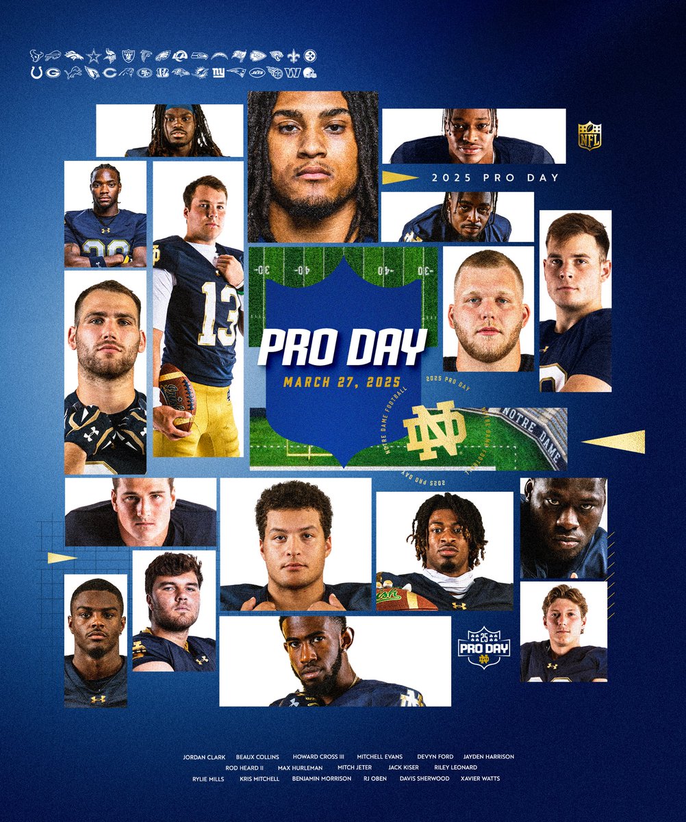 It’s Pro Day at Notre Dame ☘️

Live coverage starts on <a href="/peacock/">Peacock</a> at 12:30 PM ET

#GoIrish☘️