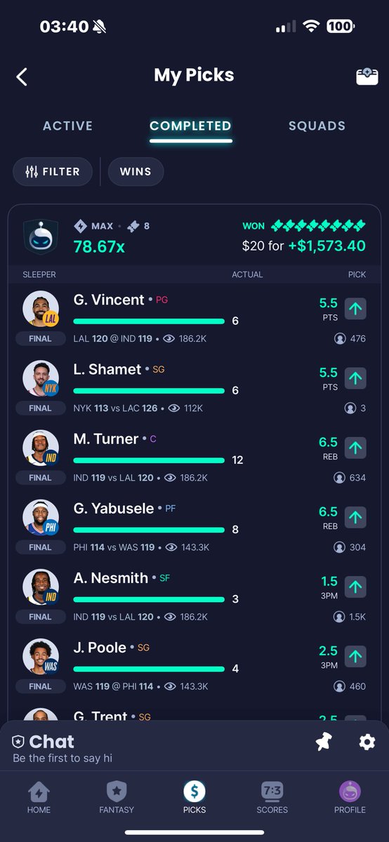 JSmit0025's tweet image. Another @propsdotcash projections pick! Great Tool!