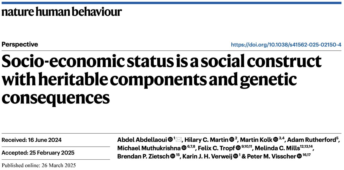 Are the waters parting for the role of genes in socioeconomic status? (or are scientists ceding social policy to the left in exchange for permission to peek under the chromosomal curtain of life :-) Either way, a very good, up-to-the-minute review of what we know about genes,
