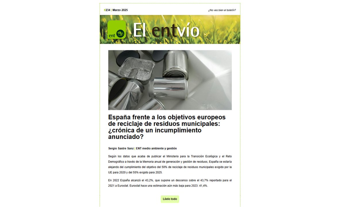 ✉️ Nou #EnviamENT 234 🗓️ Març 2025 ☔️ mailchi.mp/70440bb0e49d/l… Tota l'actualitat del nostre projecte a un sol clic! 
✉️ Nuevo #ENTvío 234 🗓️ Marzo 2025 ☔️ mailchi.mp/d7a9d762ada7/e… ¡Toda la actualidad de nuestro proyecto a un solo clic!  

🗞️ Subscriu-te 👉🏾 ent.cat/enviament/
