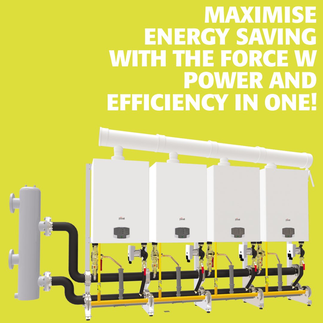 Ferroli Force W Boiler – Power &amp; Efficiency ⚡🔥 A high-power condensing unit up to 600 kW with low emissions and an efficient heat exchanger for commercial use. Flexible dual fuel (natural gas or LPG) available. Need advice? Call 📞 0330 205 0002 #HVAC #CommercialHeating