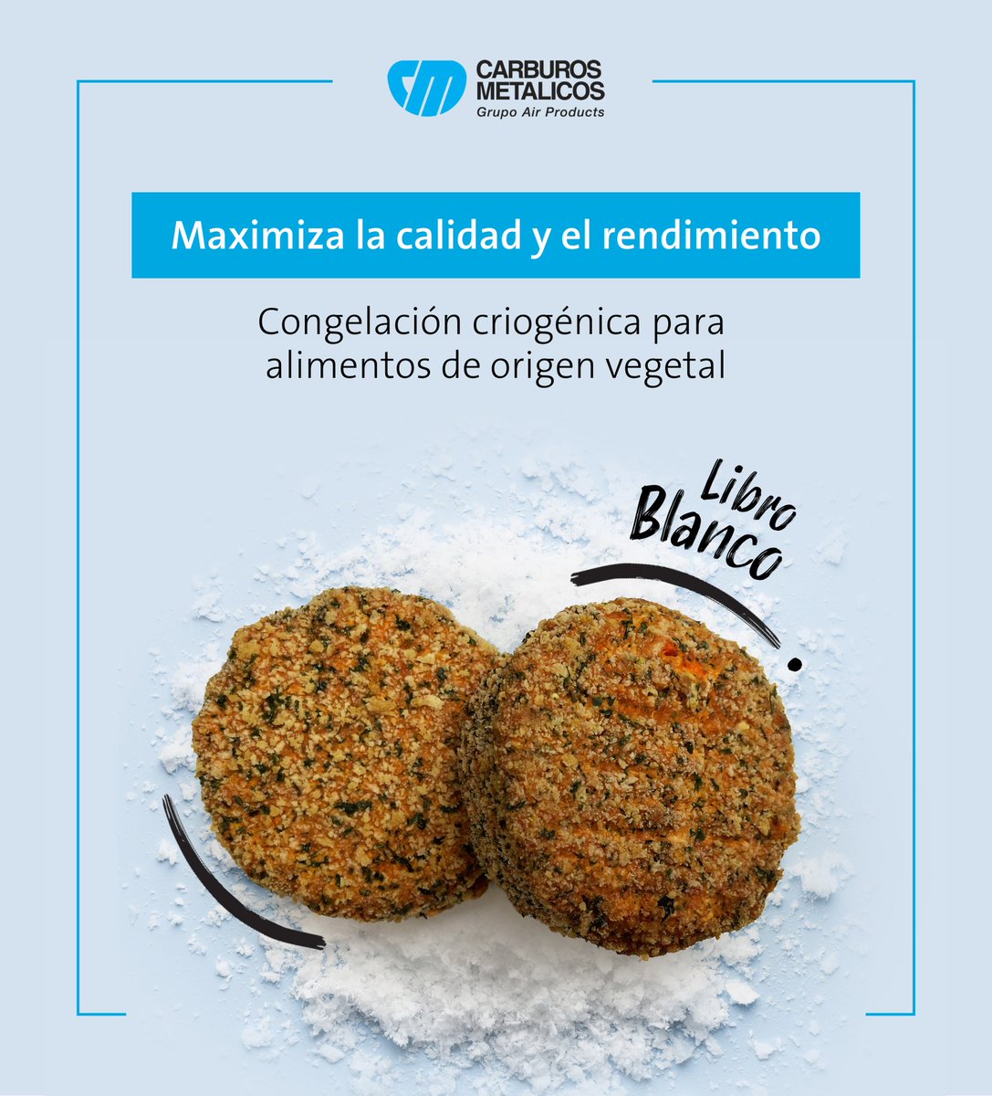 📢 ¡Lanzamos NUEVO Libro Blanco! ➡️ “Maximizar la calidad y el rendimiento. Alimentos de origen vegetal mediante congelación criogénica.”

✅ Beneficios económicos y medioambientales de la congelación criogénica en las proteínas de origen vegetal. 🌱

🔗 carburos.expert/plant-based