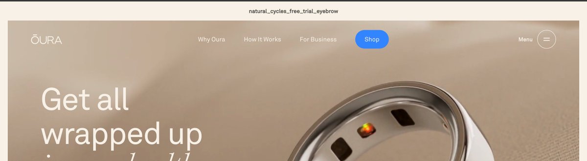 someone vibe coded this header? 

<a href="/ouraring/">ŌURA</a>