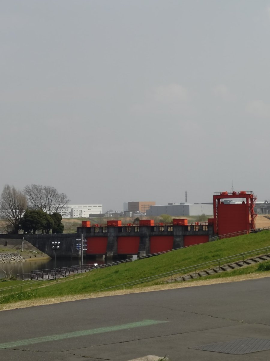 Xi9Gps's tweet image. 雄大な川を見てると大らかな心になれる感じがする、ひととき。

高く強く　DO IT
もういいや関係ねぇ
とどのつまり生きて行くように出来てる
そんなIt's my life
#Itsmylife
#宮本浩次
#エレファントカシマシ 
水門の見えるところで「No more cry」を聴いて、AL「昇れる太陽」を聴きながら帰りました。