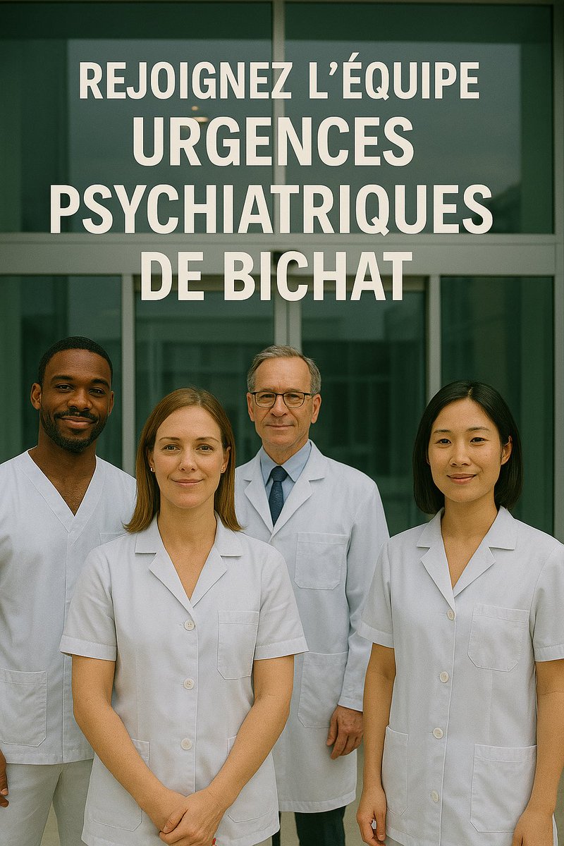 70% des personnes avec un trouble psychiatrique entrent dans les soins par les urgences !
Bichat est le pôle d’urgences psychiatriques du nord de Paris le plus important. 
L’équipe s’agrandit autour d’un nouveau projet ! Me contacter si intéressé.e svp 
[partagez]