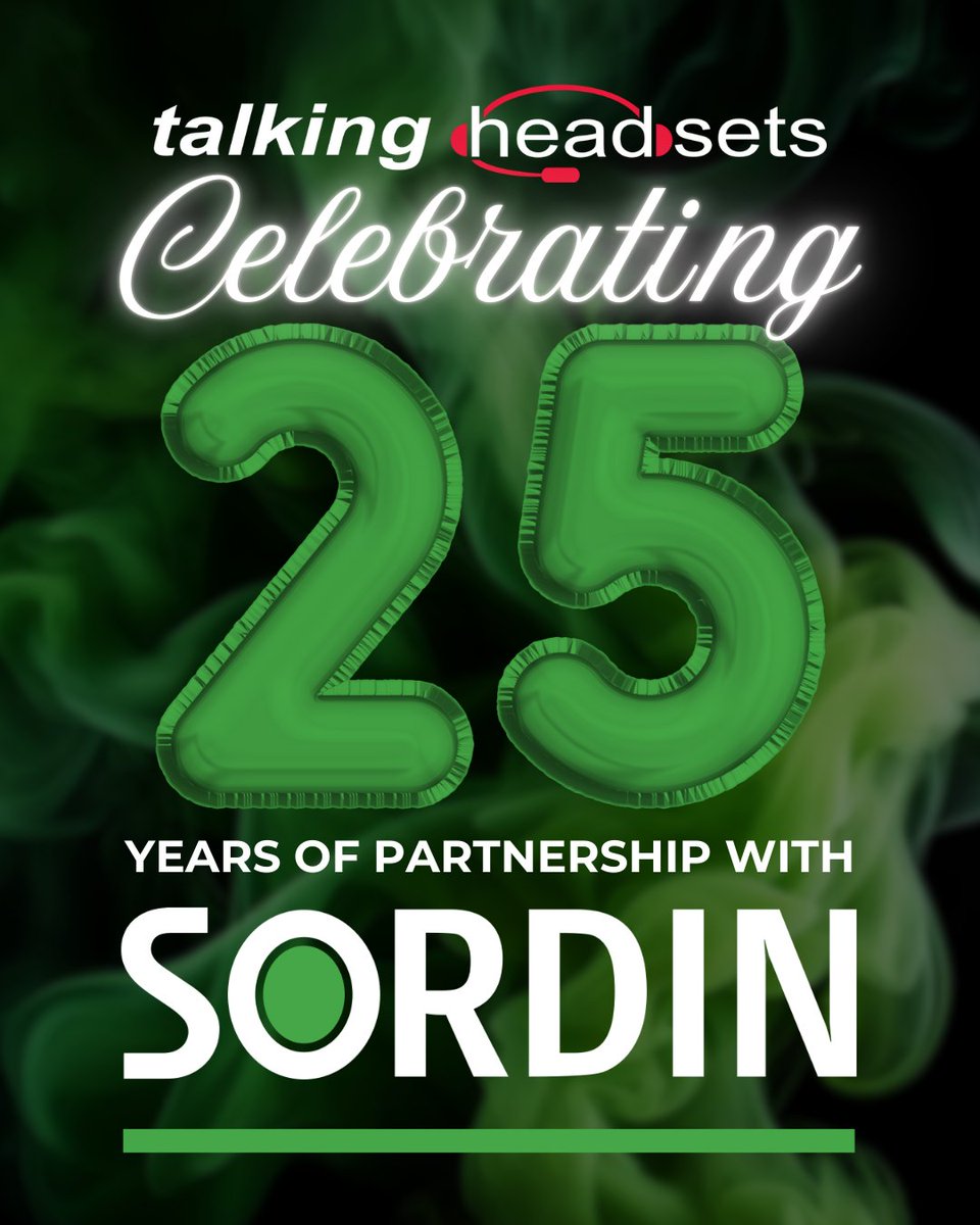 Talking Headsets is proud to celebrate 25 years of partnership with SORDIN!

A quarter of a decade watching them produce innovations such as the SordinCARE, SordinFLEX, Sordin HEAR2. As well as the ever growing SORDIN Academy!

Here’s to another 25 years of partnership 🎧🟢🏆