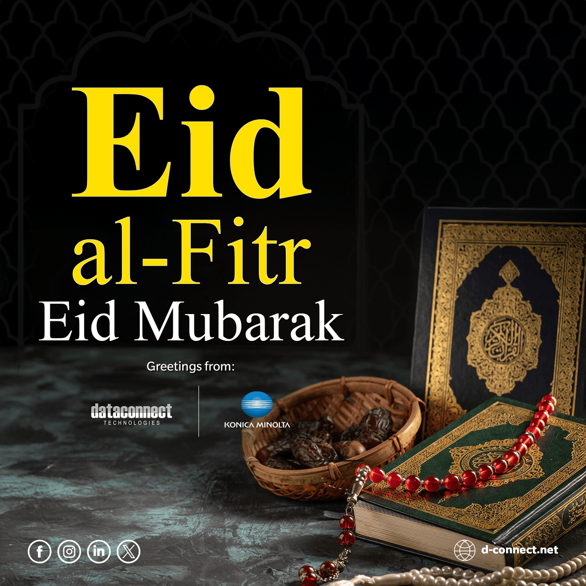 dataconnectt's tweet image. To all our Muslim brothers and sisters, a joyful and blessed #Eid-al-Fitr! May the abundance of love, prosperity, and harmony adorn your joyous occasions. #EidMubarak from #DataConnectTechnologies.
 
 #eidalfitr #ramadan #eidulfitr #mubarak #ramadanmubarak #BlessedEid #EidJoy