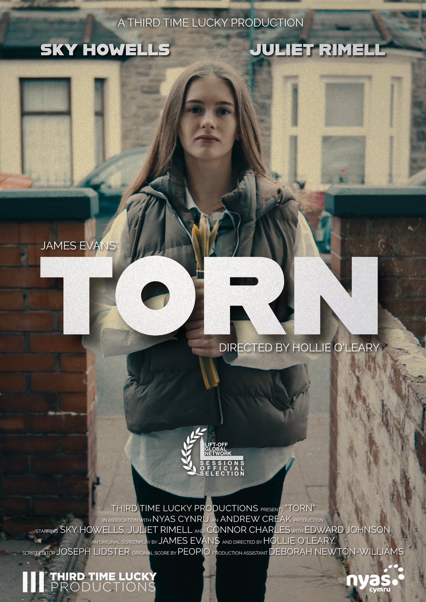 Proud to announce that our latest short film “Torn” by screen writer James Evans, and directed by Hollie O’Leart has had its first official selection!

You can watch “Torn” here: youtu.be/RetbmVOy-tA?si…