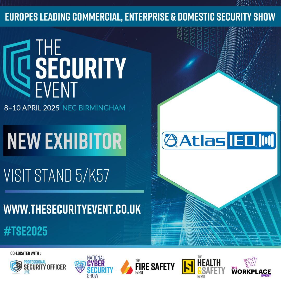 Atlas_IED's tweet image. 2 WEEKS UNTIL @SecurityEventUK!  Ensure you're up-to-date with the latest developments and issues in security. We will be one of 450+ exhibitors showcasing solutions for public safety, physical security, and related tech.
April 8 - 10, 2025
#AtlasIED #SoundslikeSuccess #TSE2025
