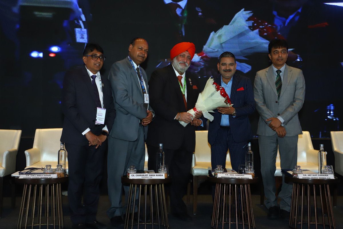 goyalanujfca's tweet image. Honored to be part of ICAI’s prestigious event at Hotel Andaz, New Delhi, alongside CA. Anil Singhvi (Zee Business) &amp;amp; ICAI President CA. CJS Nanda Ji.

 ICAI continues to set new benchmarks in fostering transparency and professional growth.

#ICAI #AnujGoyal #CharteredAccountants