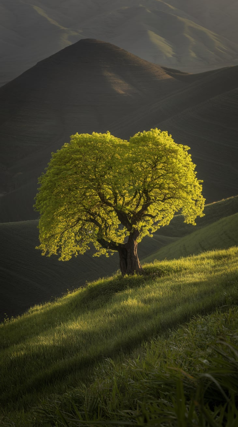 JsimoDesign's tweet image. Cinematic photograph of a solitary tree