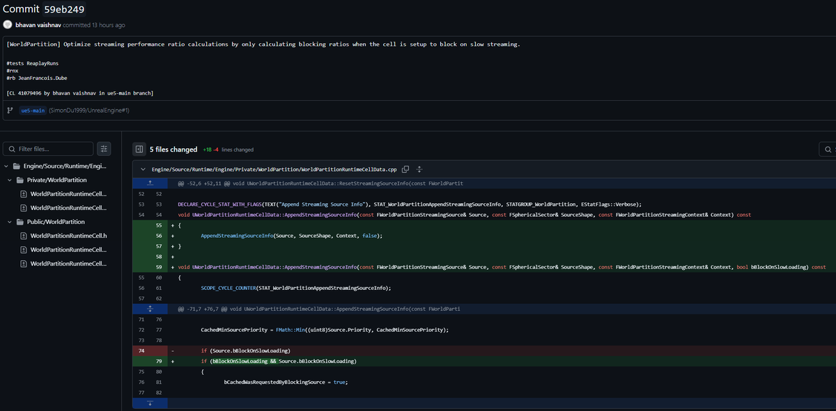 theredpix's tweet photo. #Unreal 5.6 #WorldPartition Streaming performance improvements #gamedev #cpp https://t.co/ikMk9xLZR7