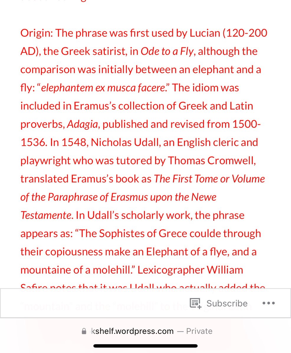Republican Matt Schlapp on @bbcradio4 Today explained ‘we have this phrase here in America.. making a mountain out of a molehill’ - it’s actually of ‘freeloading European’ Greek origin