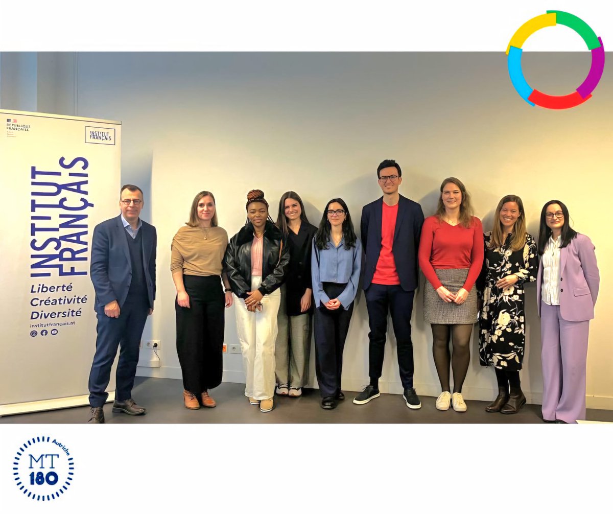 #MoisDeLaFrancophonie
Sélection autrichienne pour le concours « Ma thèse en 180 secondes » 2025
Un grand bravo à tous les candidats !
👏 aux deux gagnantes : Ulrike Kirschnick et Maria-Christine Mautner !
Merci à nos partenaires : <a href="/LOrealGroupe/">L'Oréal Groupe</a> <a href="/LeCercle_Vienne/">Le Cercle</a> 
<a href="/OeAD_worldwide/">OeAD</a>