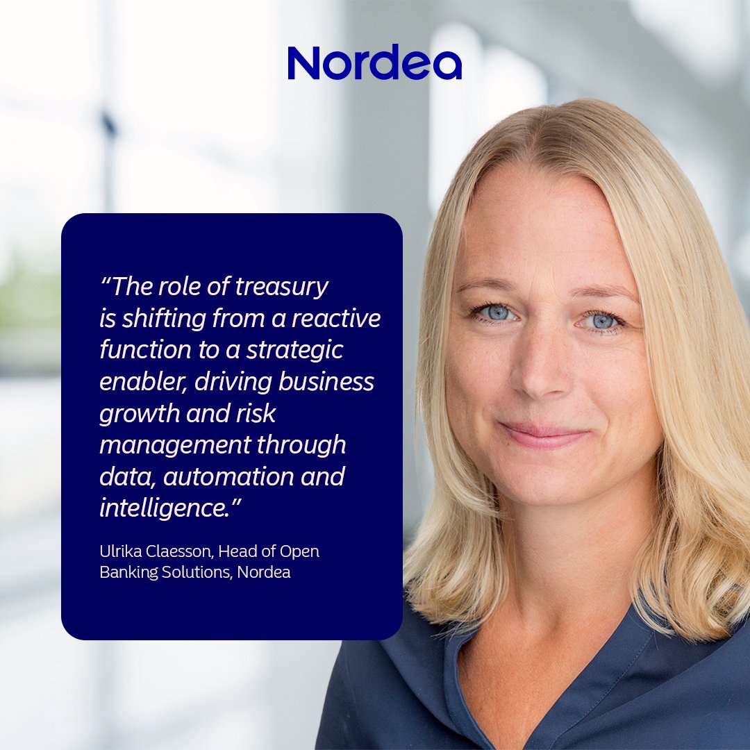 NordeaAPI's tweet image. The future of treasury is here, and it’s powered by APIs and AI. Read our new insights story by Ulrika Claesson, Head of Open Banking Solutions to learn more: nordea.com/en/news/apis-a…