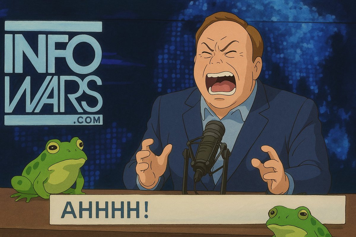 ericgon_'s tweet image. Alex Jones has made it to Ghibli