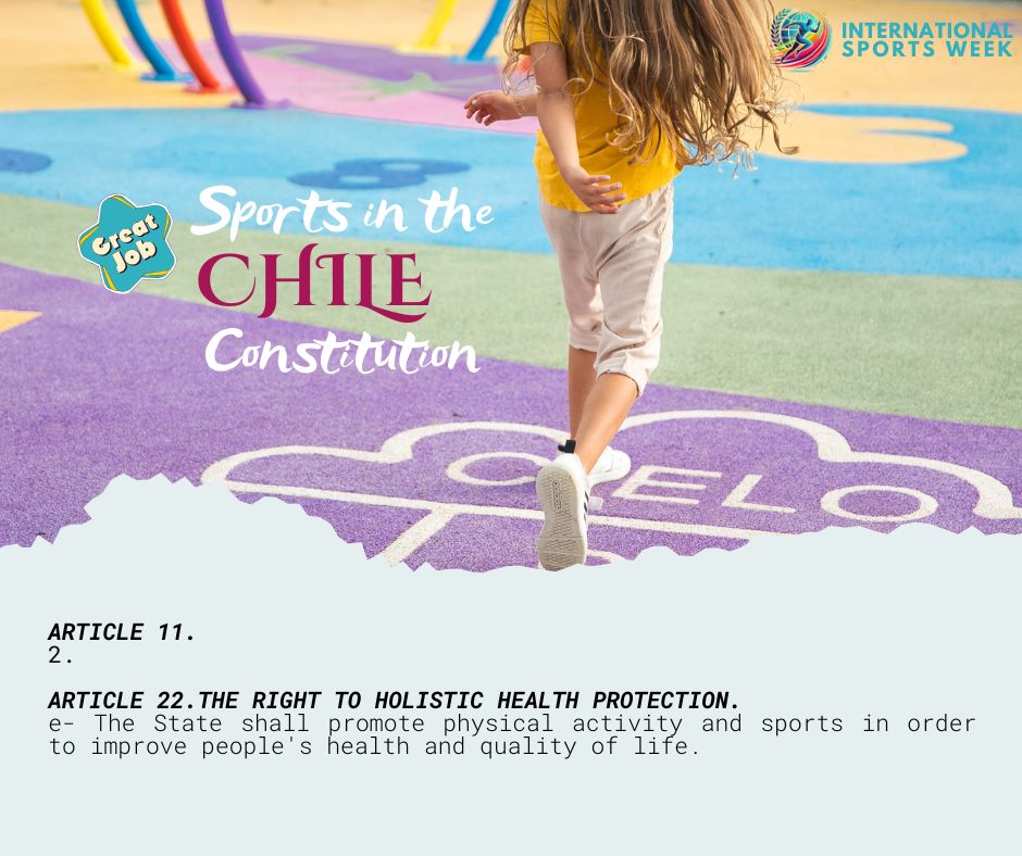 IntlSportsWeek's tweet photo. SPORTS in CONSTITUTION series: #Cameroon  #Chile #Chad #China 

 #sports plays a major role in many sector, particularly on #mentalhealth  soon to make history @UN 
resolution on #internationalsportsweek  

@UN_Cameroon @ChileONU @Chinamission2un 
@MindepChile @PDChinaSports @chinascio 

@FIFAcom #FIFAWorldCup @Olympics @WHO
@HHSGov #MentalHealthMatters #Youth https://t.co/P0vdweRI4z