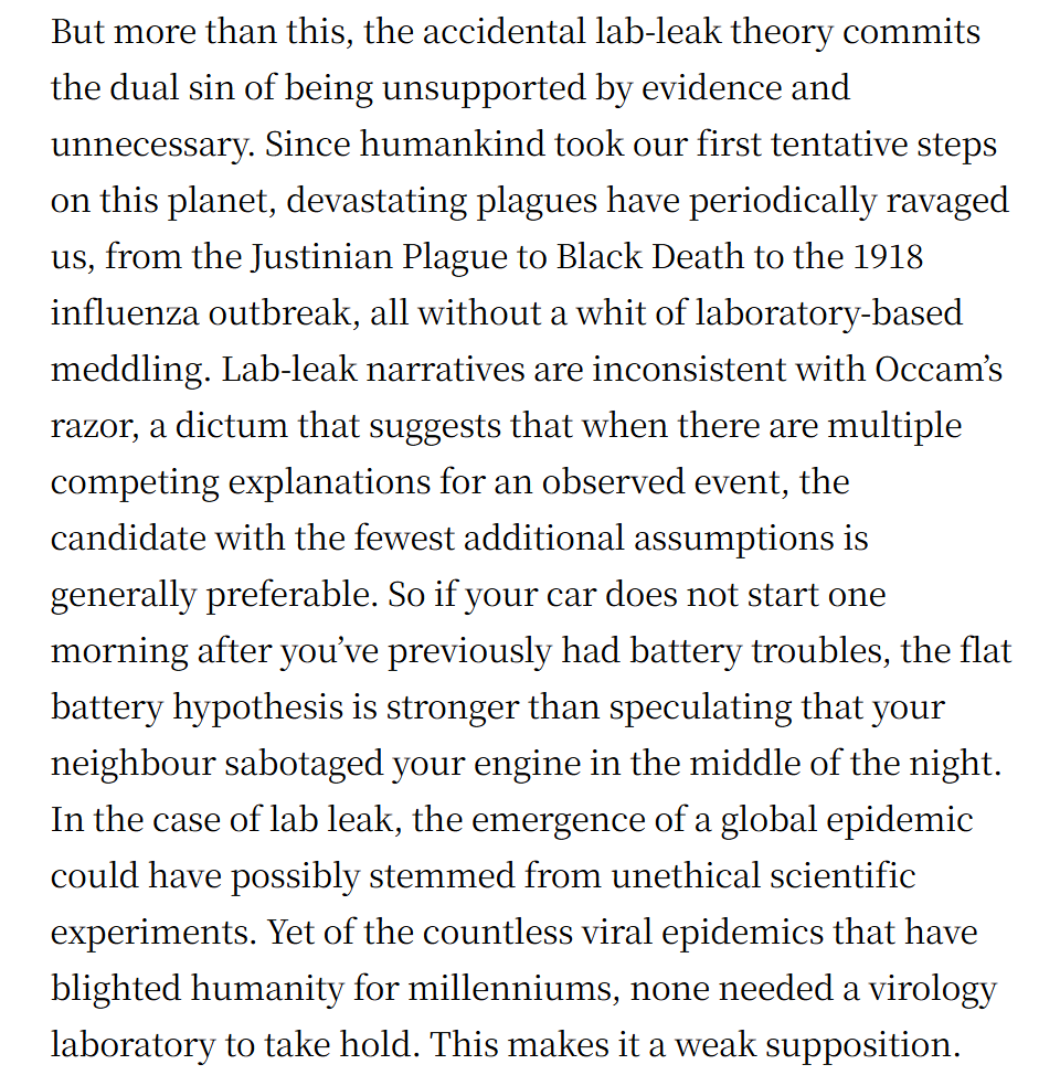 Dr David Robert Grimes (@drg1985) on Twitter photo Despite what the NYT seem to think, there's no evidence we were mislead about origins of COVID, & #lableak narratives remain unevidenced, underwhelming conjecture - but the abuse of scientists is very real, as I write in <a href="/IrishTimes/">The Irish Times</a> today:
irishtimes.com/opinion/2025/0… Despite what the NYT seem to think, there's no evidence we were mislead about origins of COVID, & #lableak narratives remain unevidenced, underwhelming conjecture - but the abuse of scientists is very real, as I write in <a href="/IrishTimes/">The Irish Times</a> today:
irishtimes.com/opinion/2025/0…