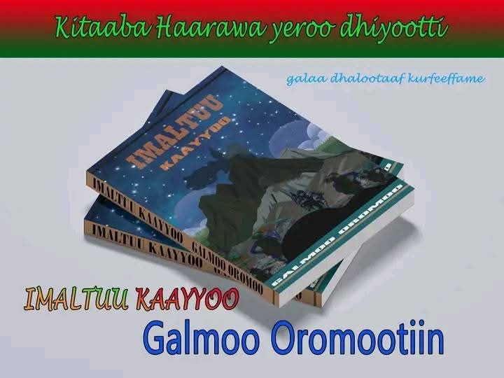 Kitaabni "imaltuu Kaayyoo" jedhu Gaazexeessituu Arrata Biyyolessaa Oromoo Duraanii Jaala Galmoo Oromootin Barreeffame Dhufaa Jira Imala Kaayyoo Keessatti Waan Ilaaltef Argite Cufa Kitaaba Ishii Keessatti Hammattee Jirt. Years Dhiyootti Isin Qaqqaba. Eeggadhaa