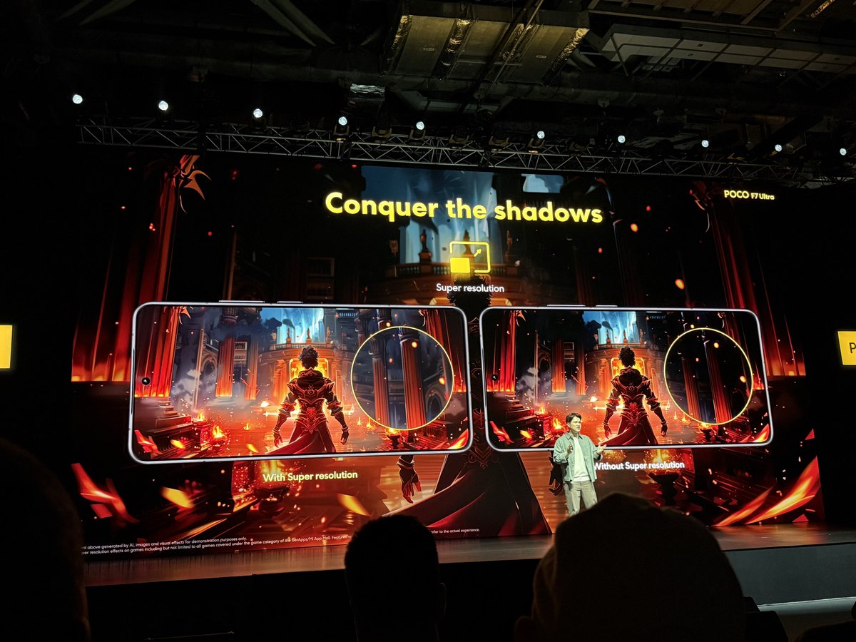 BenGeskin's tweet image. POCO first dedicated graphics boost chipset, VisionBoost D7 chip ✨

Make every game run at 2K resolution, 120Hz, HDR 🎮

#POCOF7Ultra #POCOF7SeriesLaunch