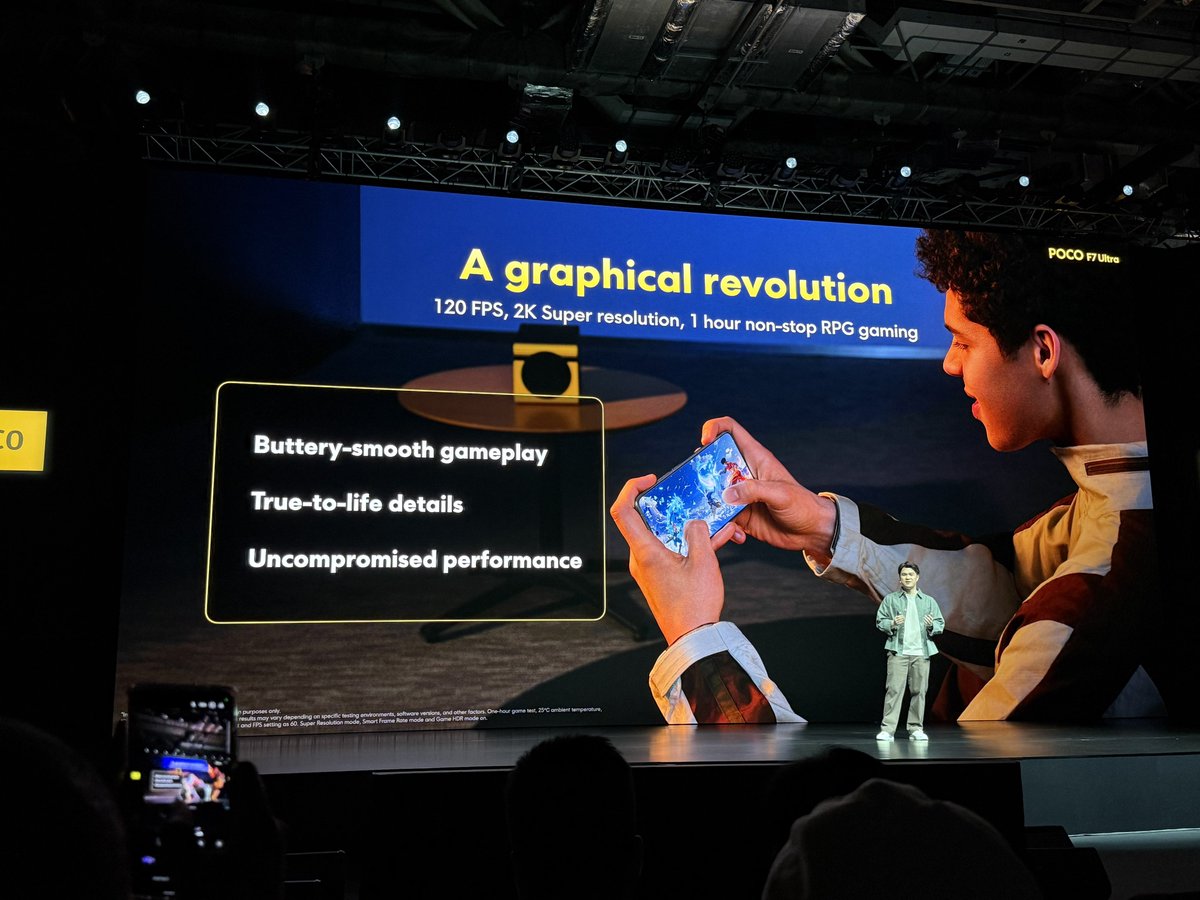 BenGeskin's tweet image. POCO first dedicated graphics boost chipset, VisionBoost D7 chip ✨

Make every game run at 2K resolution, 120Hz, HDR 🎮

#POCOF7Ultra #POCOF7SeriesLaunch