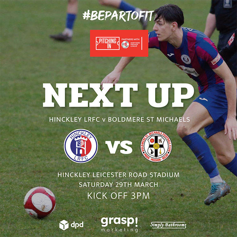 HinckleyLRFC's tweet photo. 👉NEXT UP!
We welcome Boldermere St Michaels from the West Midlands to the Leicester Road Stadium this coming Saturday.
We look forward to seeing you all!
#bepartofit #nextgameup #homegame #officialnpl  #hinckley #HinckleyAndBosworth #hinckleytimes #themikes https://t.co/CyIj2zuosm
