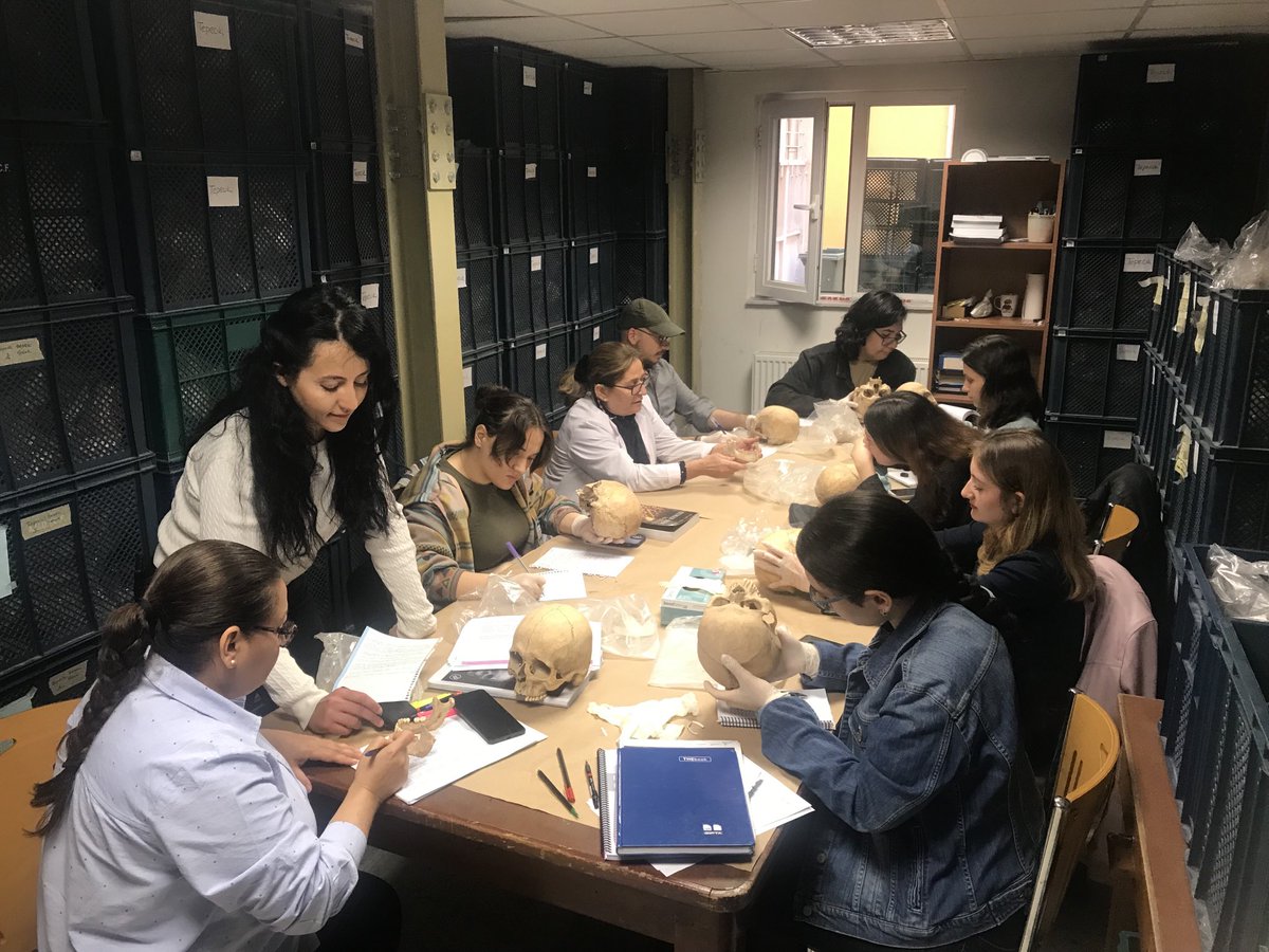Antropoloji 1. Sınıf öğrencilerimizin İnsan Osteolojisi dersi uygulamasındayız