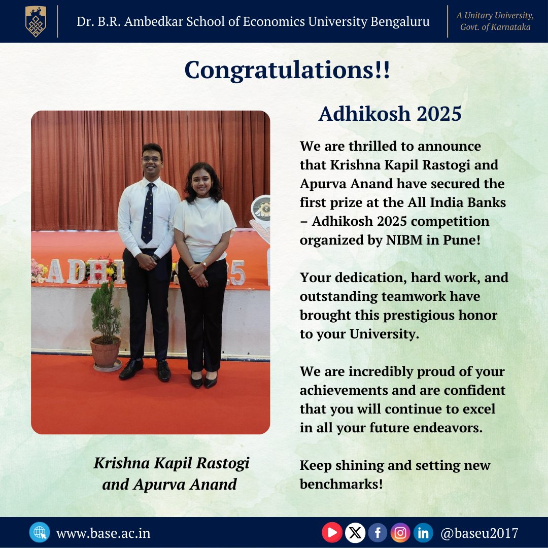 Dr. B R Ambedkar School of Economics University tweet media